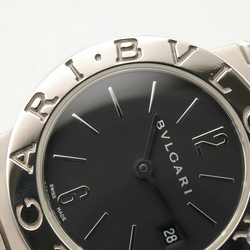 寶格麗 (Bulgari) BVLGARI 女士黑色不鏽鋼腕錶 BB26SS-9