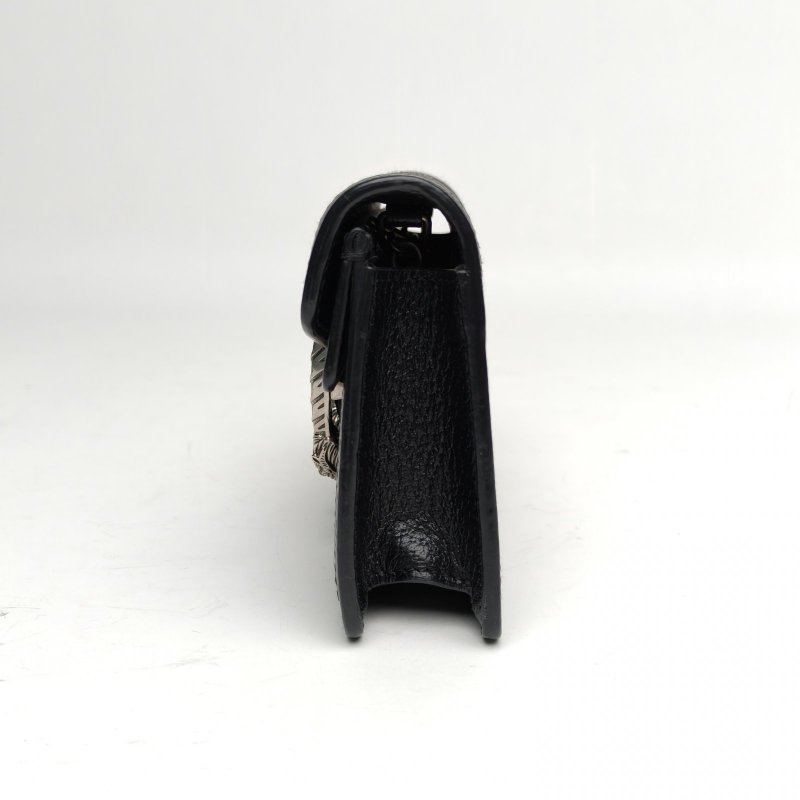 GUCCI Dionysus酒神超Mini16.5老花牛仔布銀扣肩背包-1