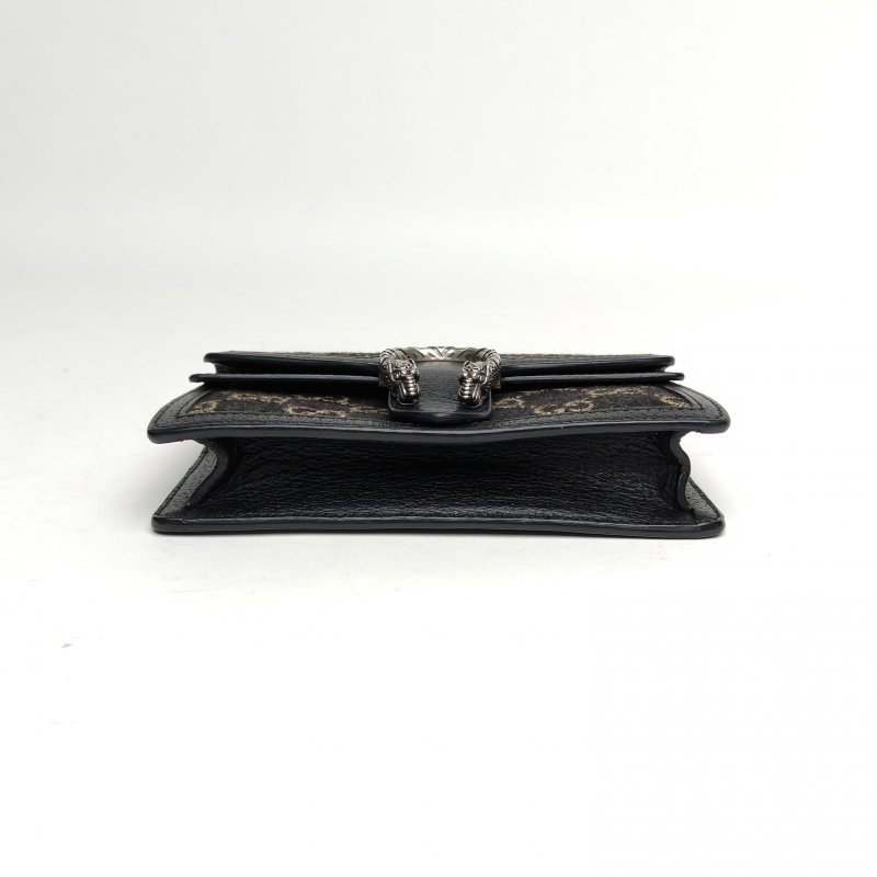 GUCCI Dionysus酒神超Mini16.5老花牛仔布銀扣肩背包-4