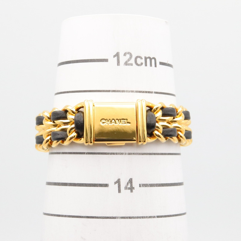 香奈兒 (Chanel) CHANEL Première S 女士腕錶，鍍金 (GP)，皮革錶帶，黑色，H0001-7