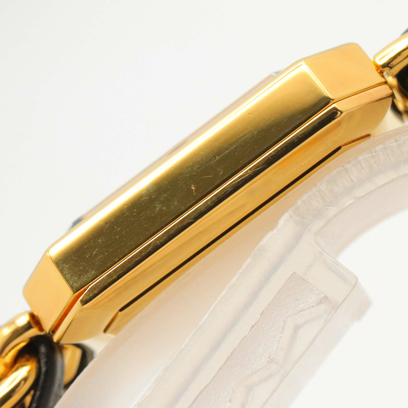 香奈兒 (Chanel) CHANEL Première S 女士腕錶，鍍金 (GP)，皮革錶帶，黑色，H0001-10