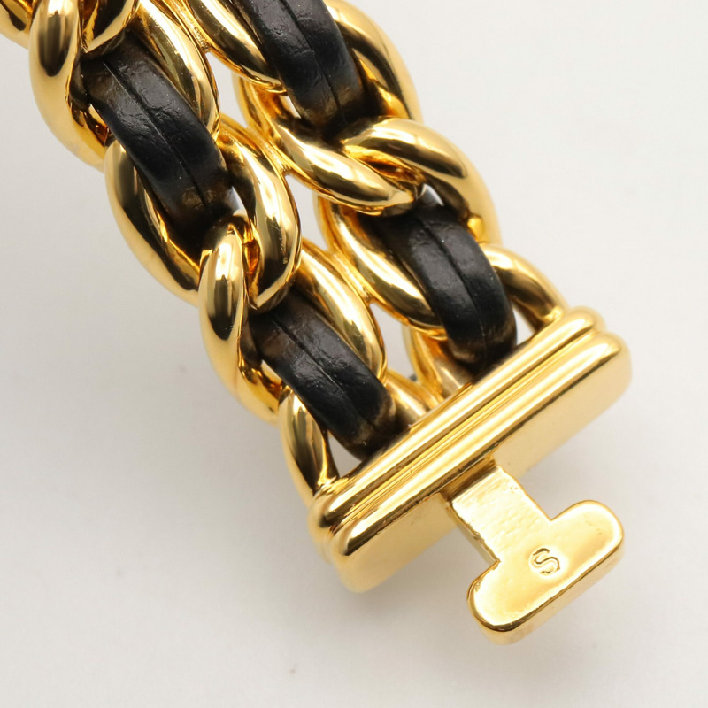 香奈兒 (Chanel) CHANEL Première S 女士腕錶，鍍金 (GP)，皮革錶帶，黑色，H0001-11