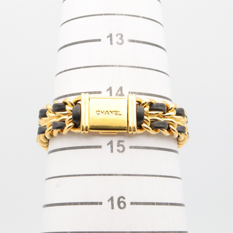 香奈兒 (Chanel) CHANEL Première M 系列腕錶，鍍金皮革錶帶，女士款，黑色，H0001-7