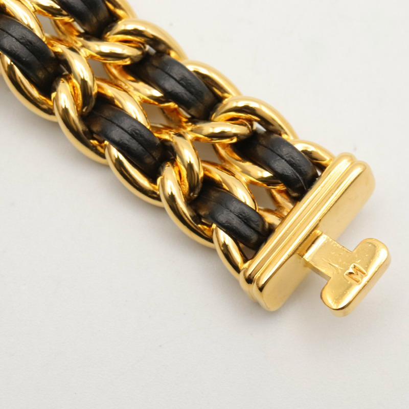 香奈兒 (Chanel) CHANEL Première M 系列腕錶，鍍金皮革錶帶，女士款，黑色，H0001-11