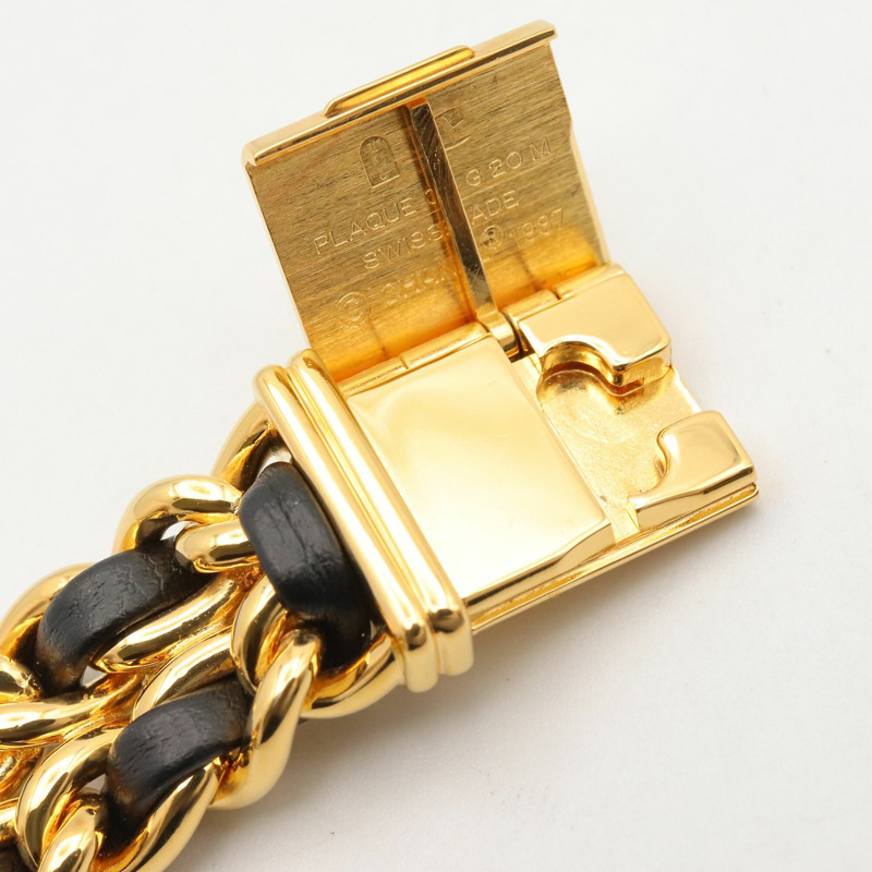 香奈兒 (Chanel) CHANEL Première M 系列腕錶，鍍金皮革錶帶，女士款，黑色，H0001-13