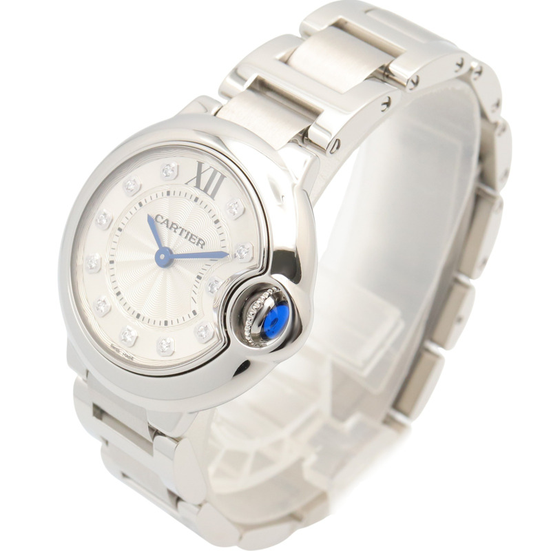卡地亞 Ballon Bleu SM 11鑽腕錶，不鏽鋼材質，銀色調，女款 WE902073-1