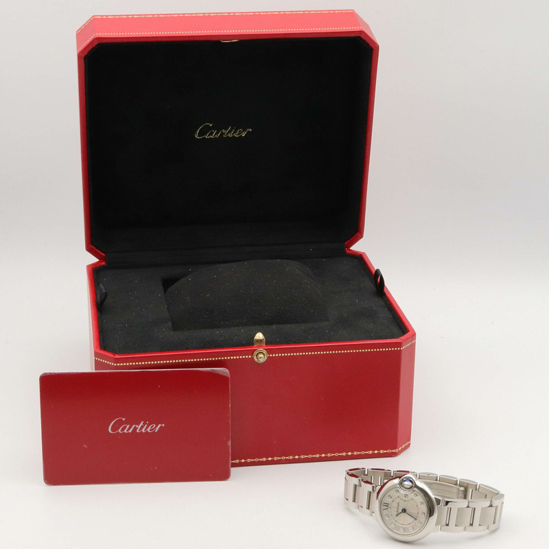 卡地亞 Ballon Bleu SM 11鑽腕錶，不鏽鋼材質，銀色調，女款 WE902073-9