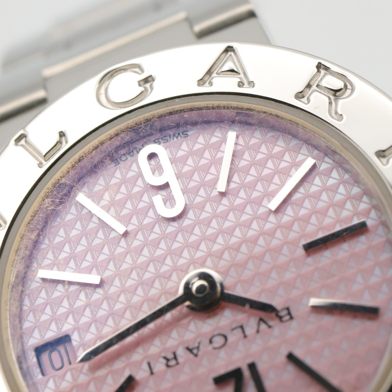 寶格麗 (Bulgari) 女士粉紅不鏽鋼腕錶 BB23SS-9