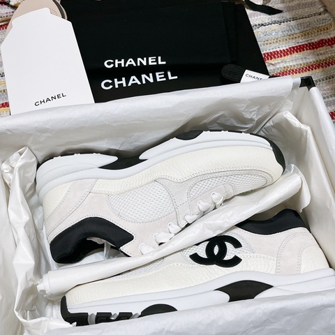 Chanel 經典熊貓球鞋 雙色鞋帶 38.5