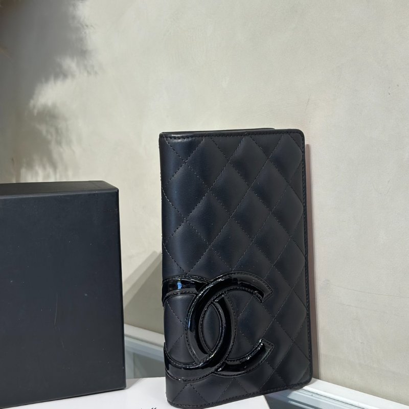 CHANEL 康朋雙折長夾 - 黑19開-1