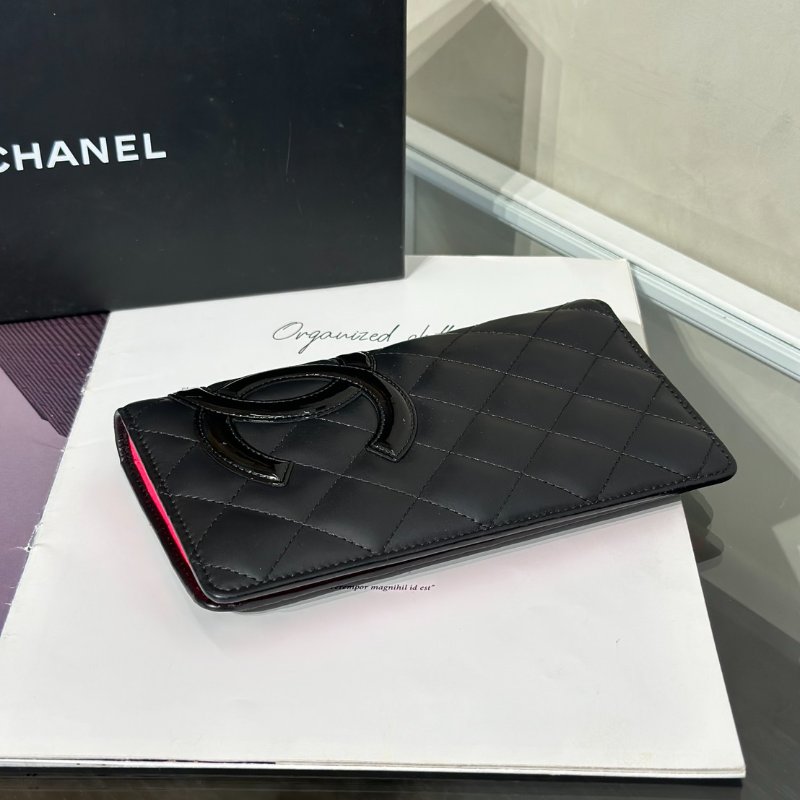 CHANEL 康朋雙折長夾 - 黑19開-2