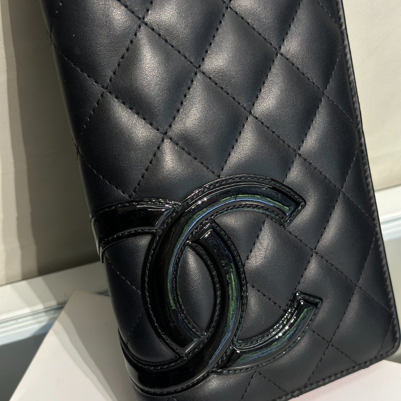 CHANEL 康朋雙折長夾 - 黑19開-4