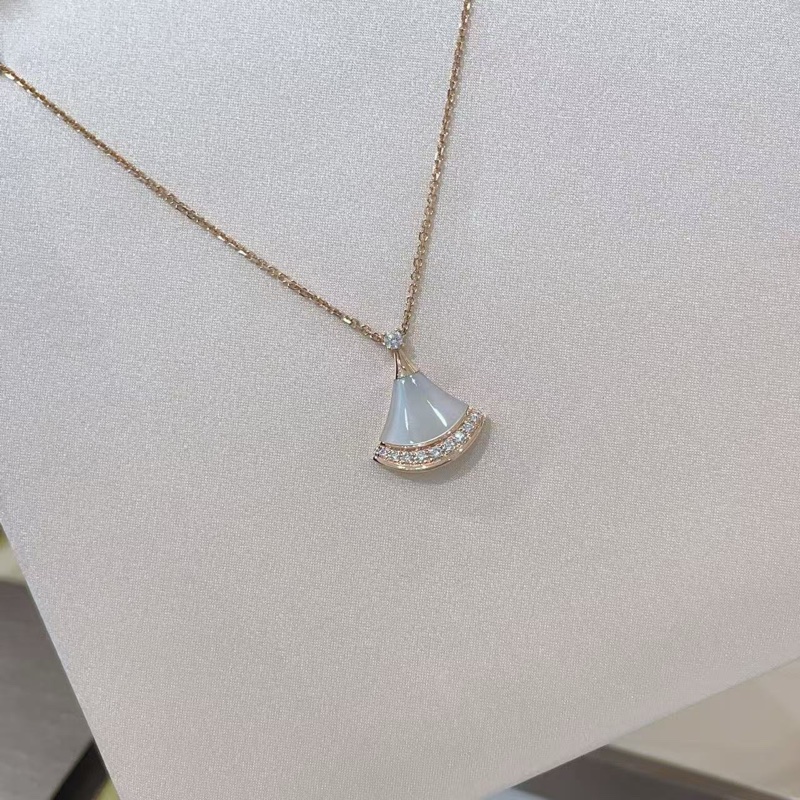 寶格麗Bvlgari白貝母扇子項鍊-1