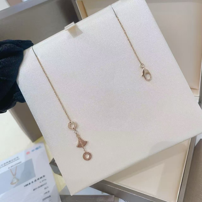 寶格麗Bvlgari白貝母扇子項鍊-3