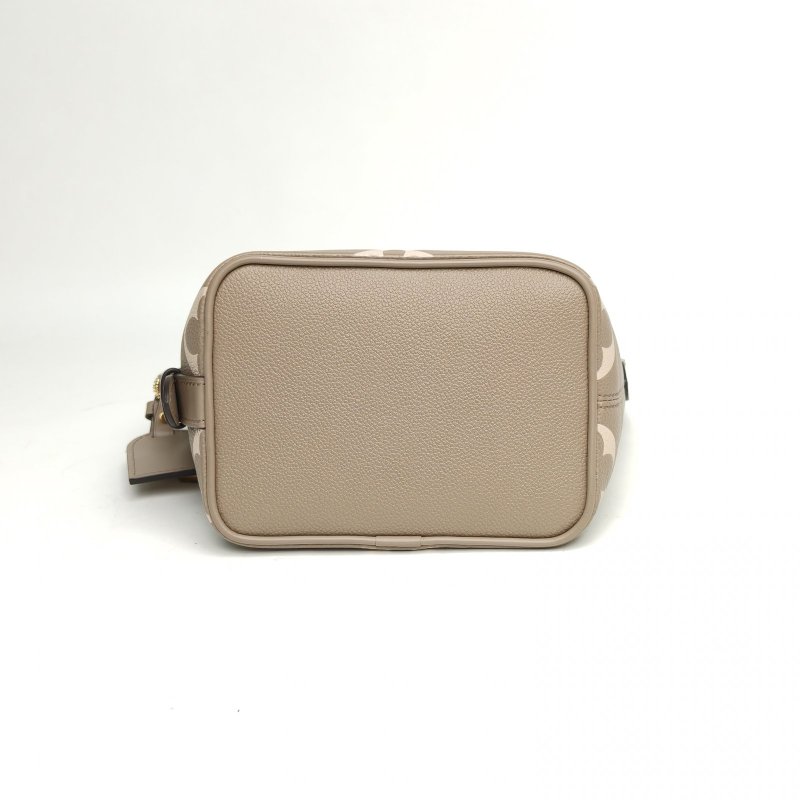 LOUIS VUITTON ALLINBB老花壓紋灰色牛皮金扣晶片肩背包-4