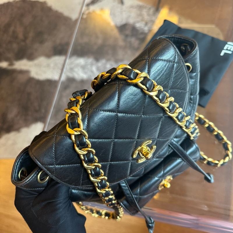 Chanel 香奈兒黑金duma雙肩包-9
