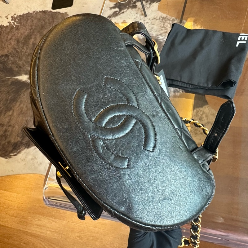 Chanel 香奈兒黑金duma雙肩包-13