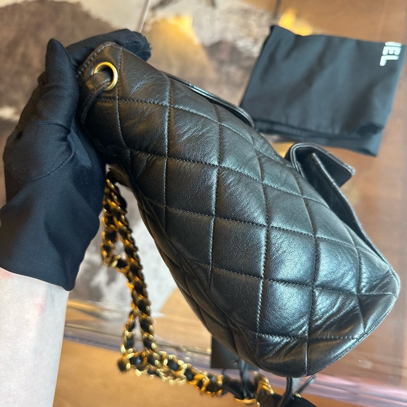 Chanel 香奈兒黑金duma雙肩包-16