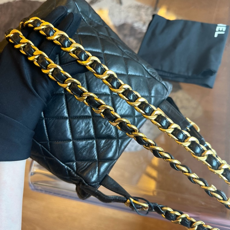Chanel 香奈兒黑金duma雙肩包-18