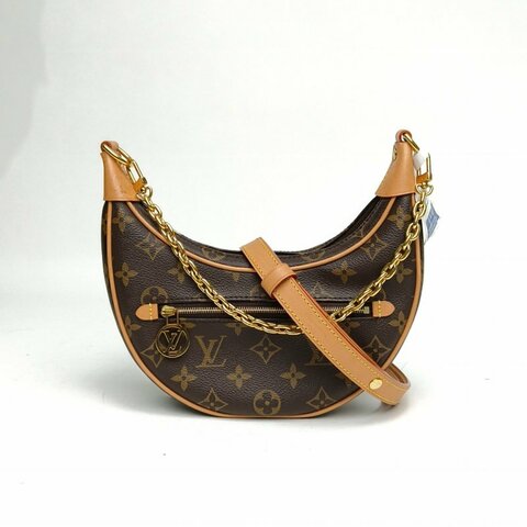 LOUIS VUITTON Loop豌豆包老花PVC金扣晶片肩背包