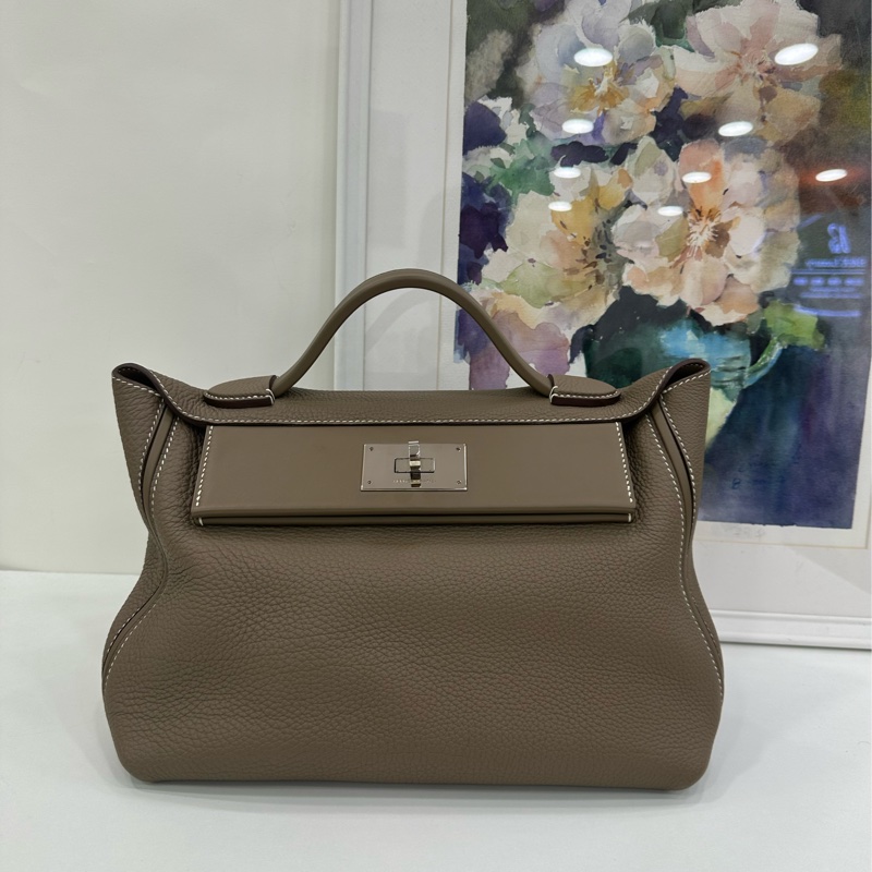 愛馬仕 2424-29大象灰銀扣 Z刻-1