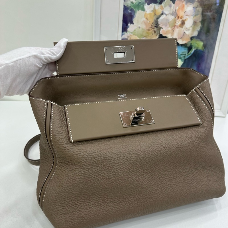 愛馬仕 2424-29大象灰銀扣 Z刻-7