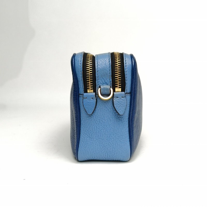 MIU MIU 藍色牛皮相機包肩背包-1