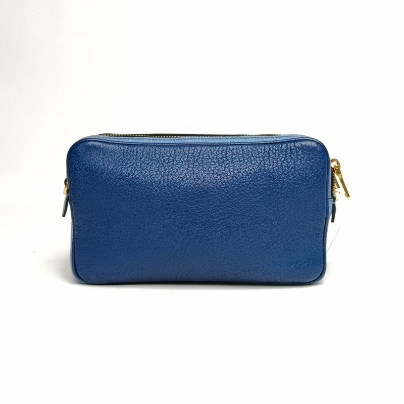 MIU MIU 藍色牛皮相機包肩背包-2