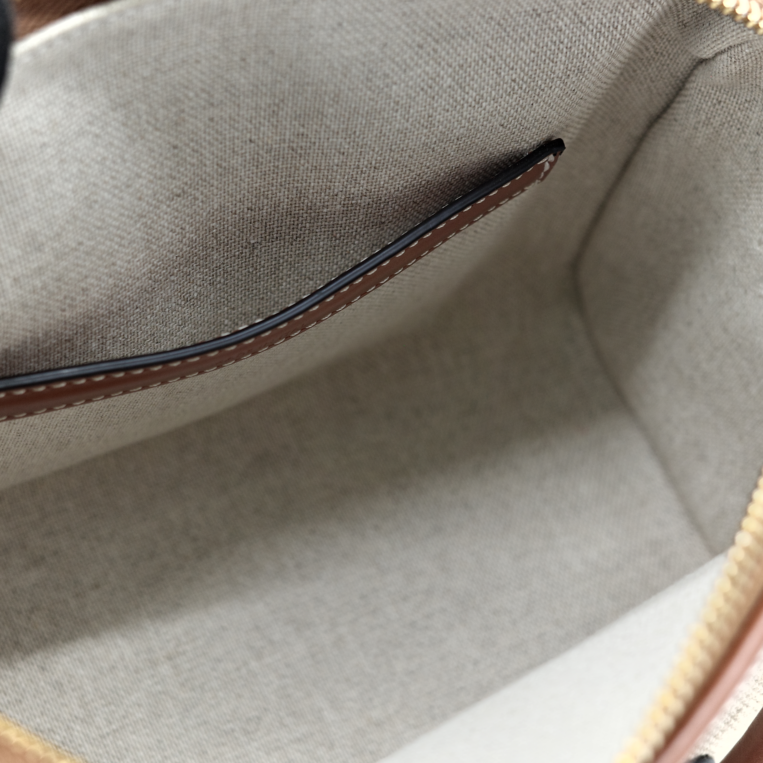 CELINE 思琳 triomphe 波士頓 棕色 帆布 手提 肩背 兩用-11