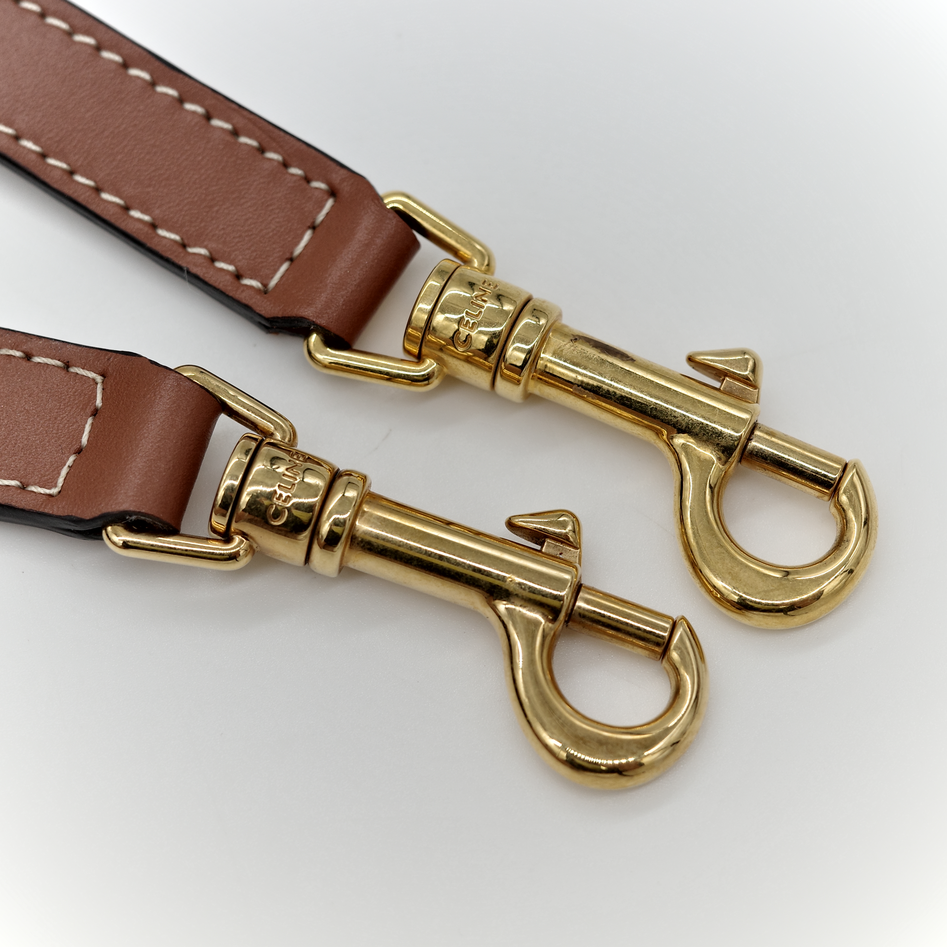 CELINE 思琳 triomphe 波士頓 棕色 帆布 手提 肩背 兩用-12