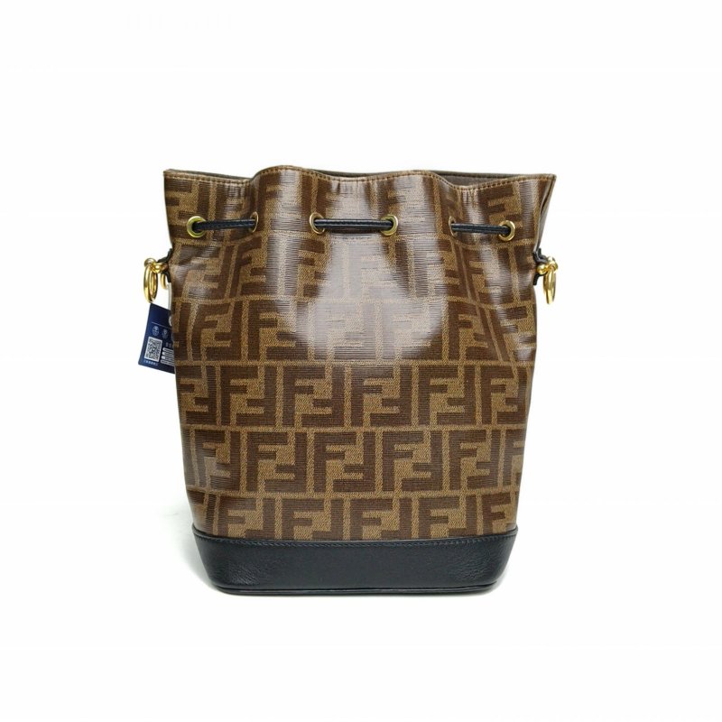 FENDI 老花PVC金扣水桶包肩背包-2