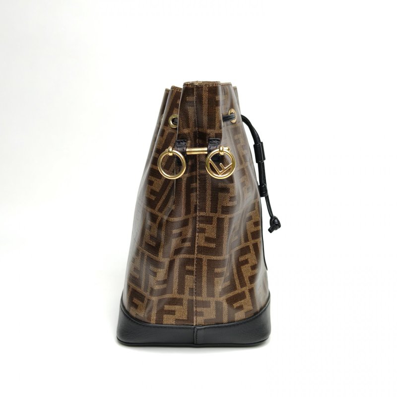 FENDI 老花PVC金扣水桶包肩背包-3
