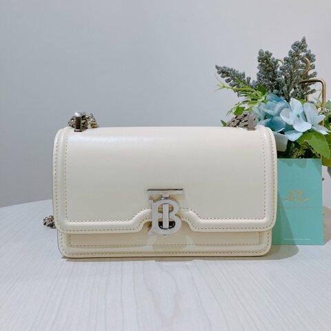 TK2031	博柏利 單肩或斜孭包 Burberry Elongated Mini Shoulder Bag Calf Beige x PHW