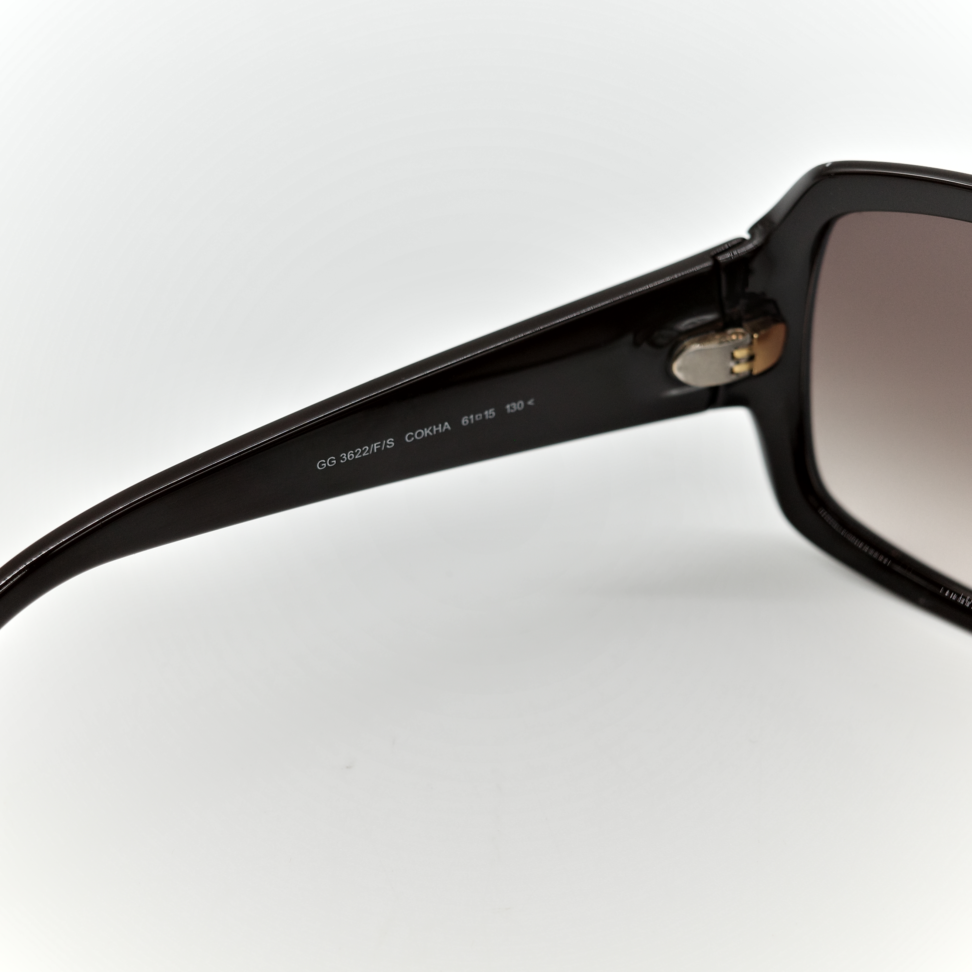 GUCCI 古馳 太陽眼鏡 皮革款 棕色漸層 皮革拼接-5