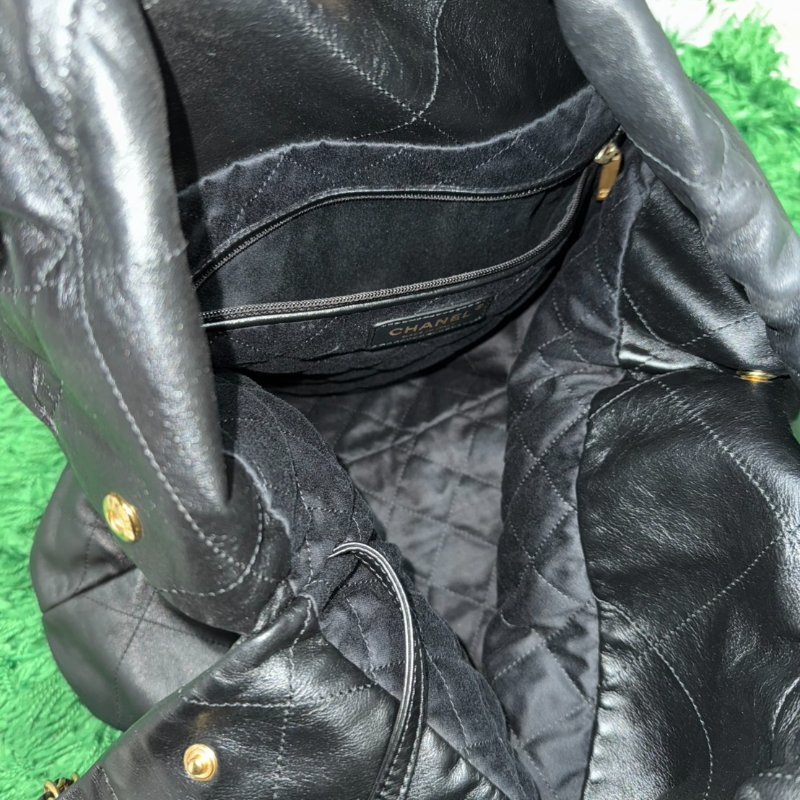 chanel 22 bag 黑金-5