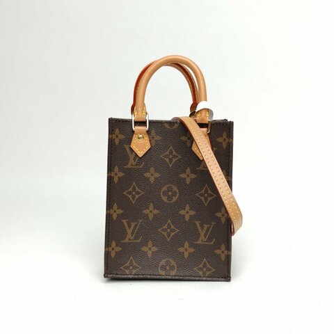 LOUIS VUITTON PETITSACPLAT琴譜包14老花PVC晶片肩背包