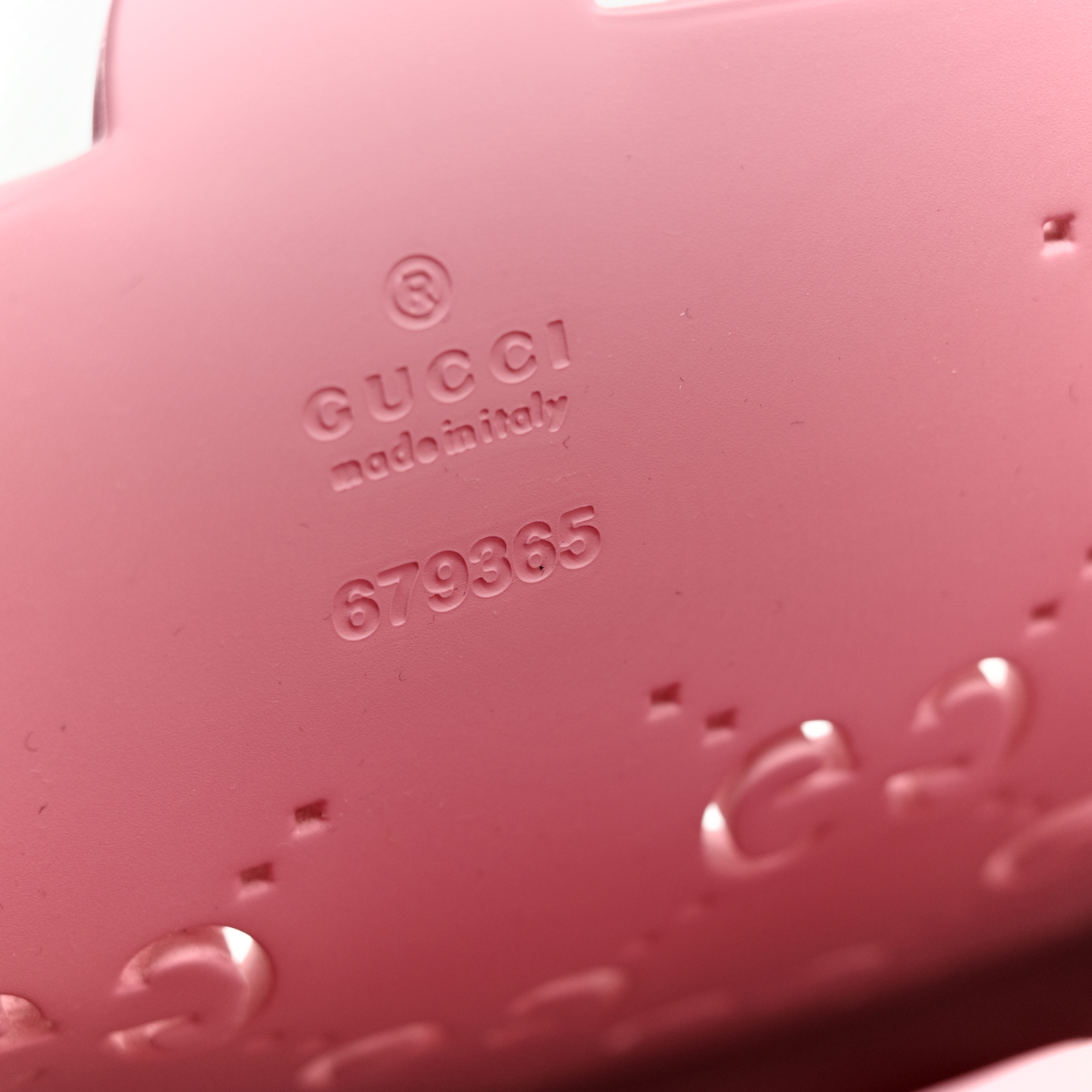 GUCCI 古馳 橡膠鏤空 手提包 粉紅包 童裝系列-7