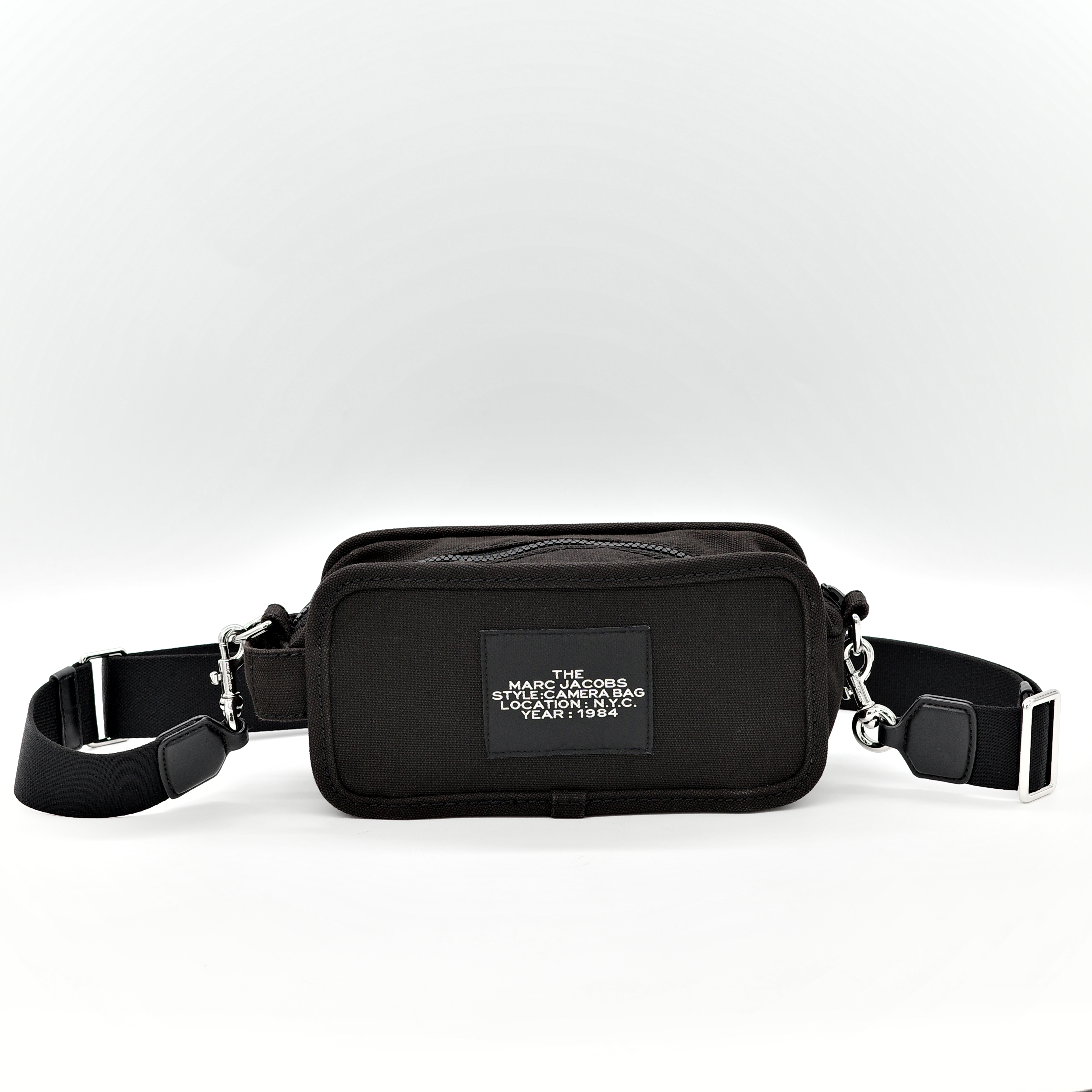 Marc Jacobs MJ 帆布 黑色 相機包 斜背包-3