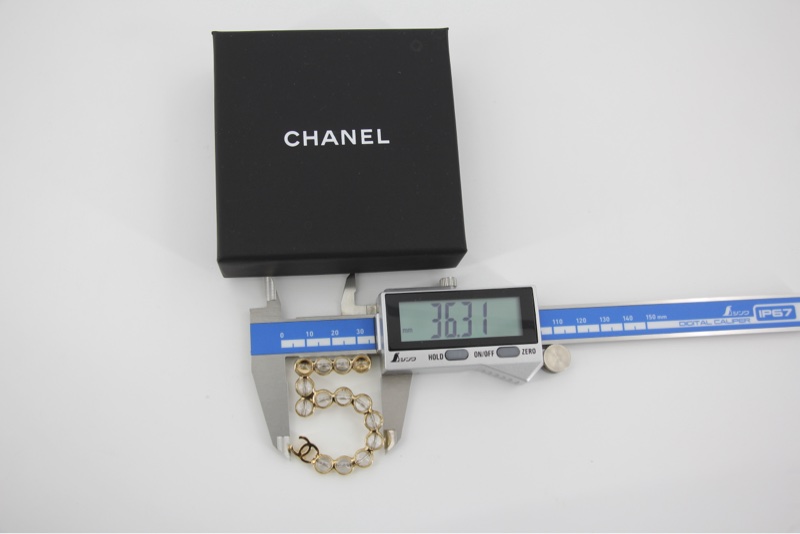 Chanel A24S 亞加力5號香檳金色透明胸針-14