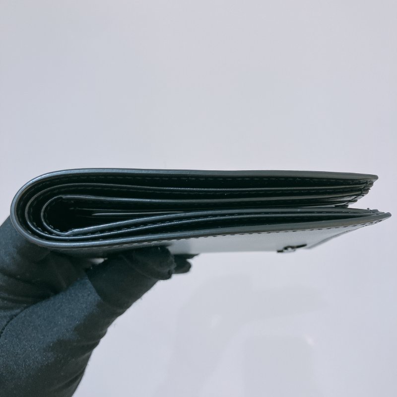 TK2033	 聖羅蘭  黑色錢包 YSL Saint Laurent Tiny Cassandre East/West Wallet in Matte Leather Black-4