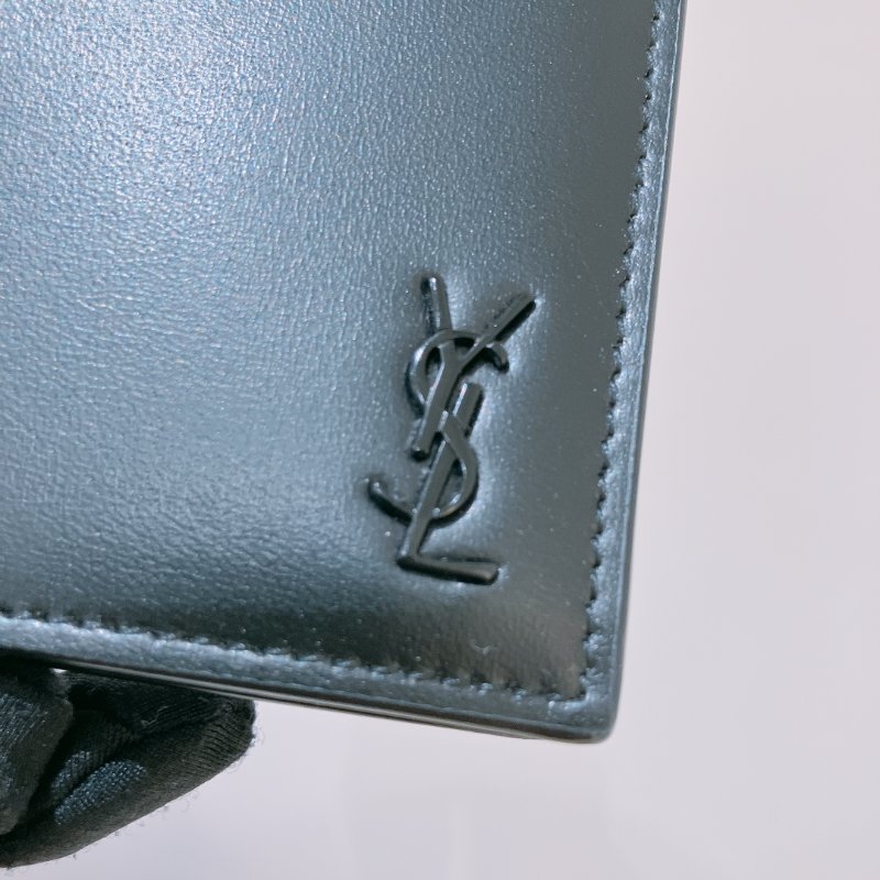 TK2033	 聖羅蘭  黑色錢包 YSL Saint Laurent Tiny Cassandre East/West Wallet in Matte Leather Black-6