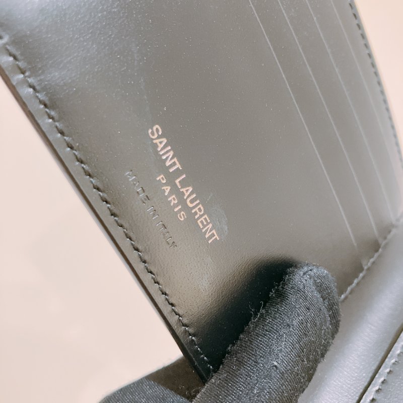 TK2033	 聖羅蘭  黑色錢包 YSL Saint Laurent Tiny Cassandre East/West Wallet in Matte Leather Black-8