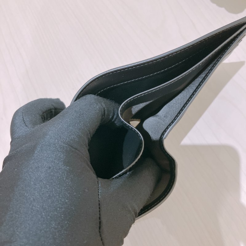 TK2033	 聖羅蘭  黑色錢包 YSL Saint Laurent Tiny Cassandre East/West Wallet in Matte Leather Black-9