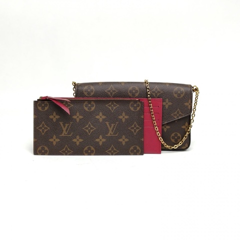 LOUIS VUITTON POCHETTEFELICIE三合一鏈條包老花PVC2016