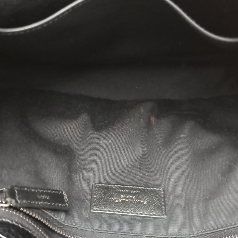 SAINT LAURENT Niki中號28黑色牛皮銀扣-5