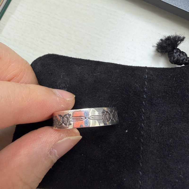 Chrome Hearts 克羅心 十字花雙寶劍戒指 size 9-1