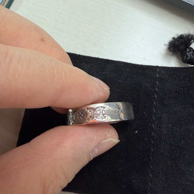 Chrome Hearts 克羅心 十字花雙寶劍戒指 size 9-2
