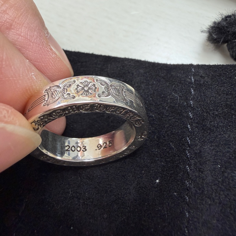 Chrome Hearts 克羅心 十字花雙寶劍戒指 size 9-5
