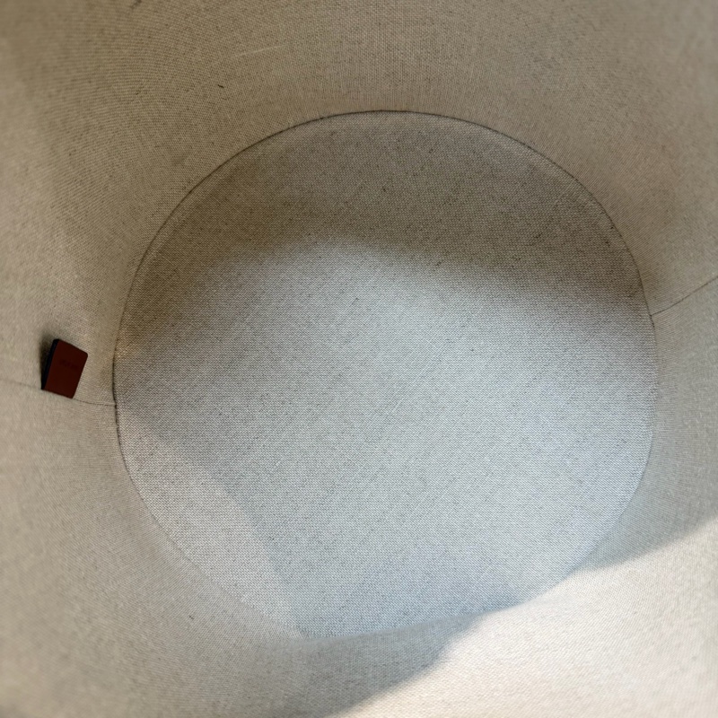 Celine Bucket 米色帆布拼棕色皮革水桶 XC415-6