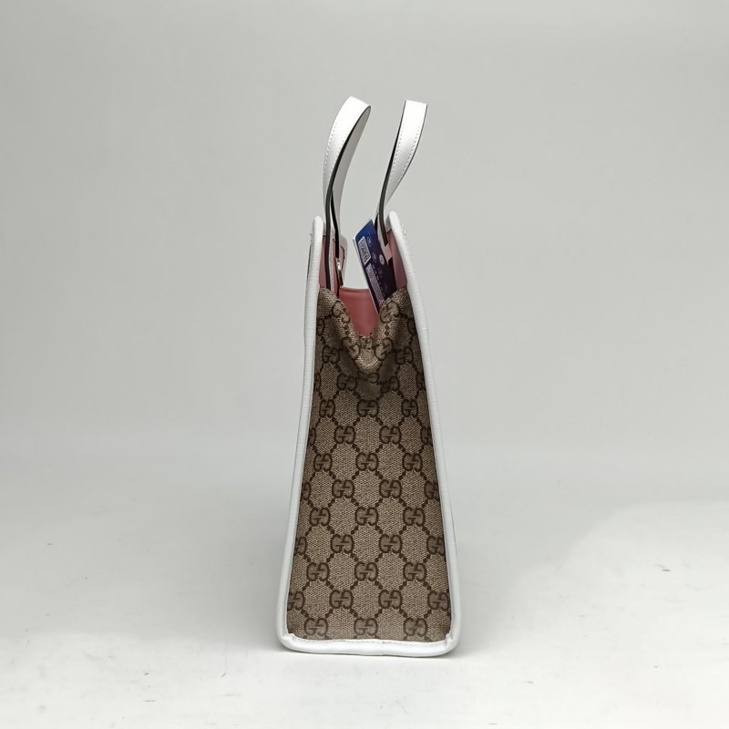 GUCCI 圖案PVC銀扣貓咪兒童包手提托特包肩背包-1